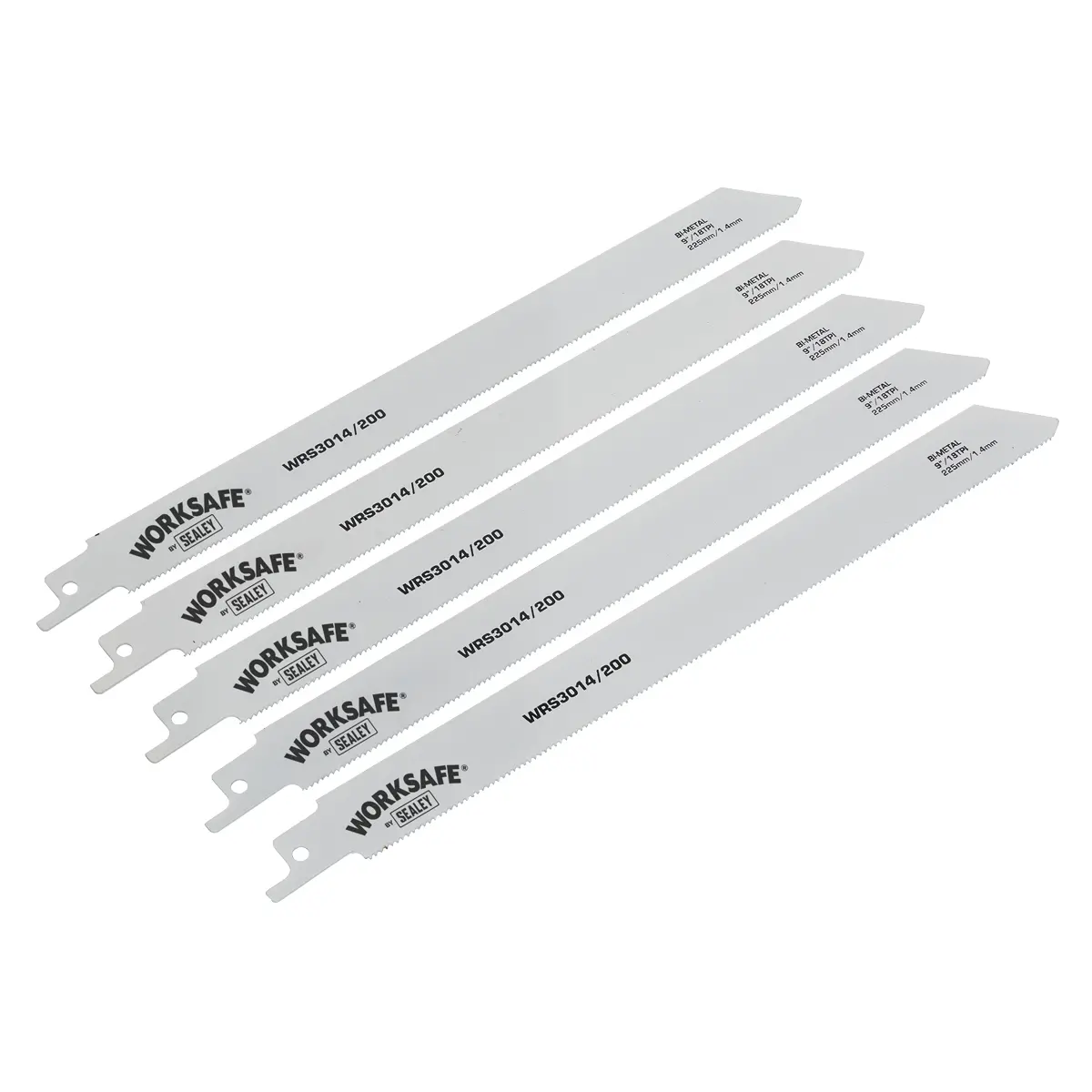 Sealey Reciprocating Saw Blade For Metal 225Mm 18Tpi - Pack Of 5 Wrs3014/200 1