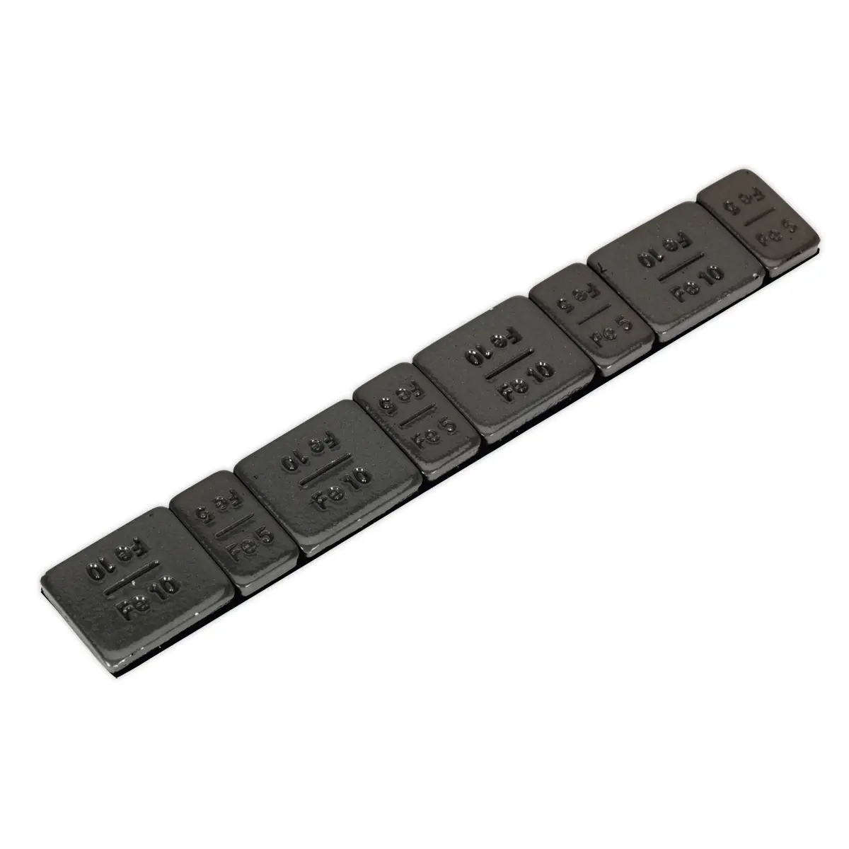 Sealey Black Steel Adhesive Wheel Weight 5/10G Strip Of 8 - Pack Of 50 Wwsa510b 1