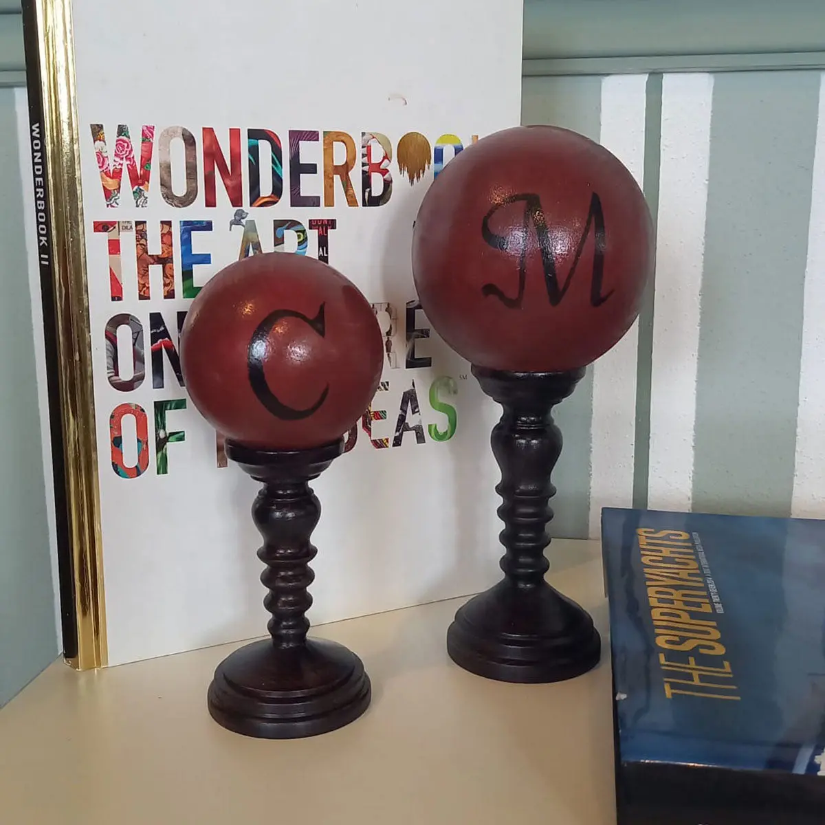 Red Spheres On Pedestal 1