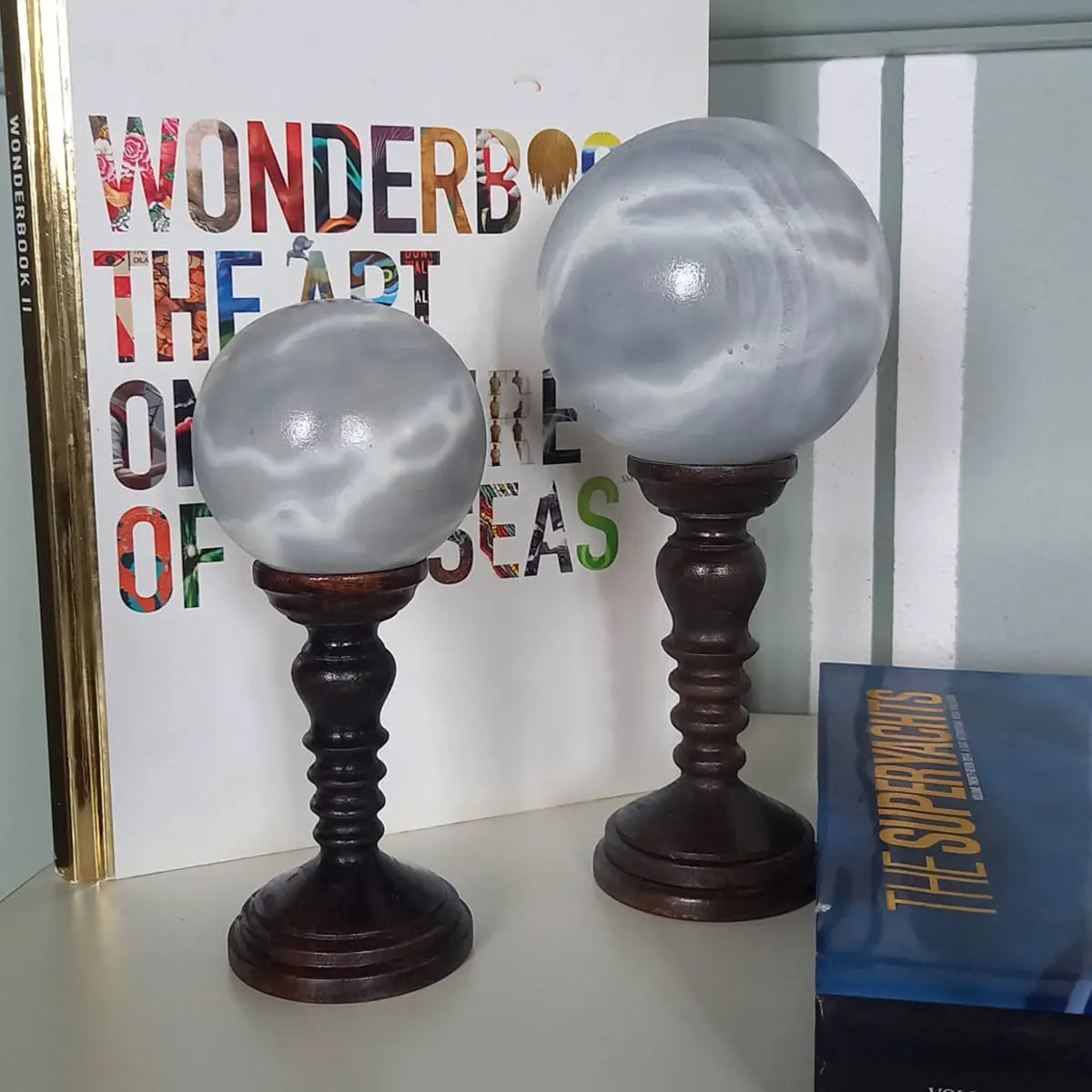 Grey Spheres On Pedestal 1