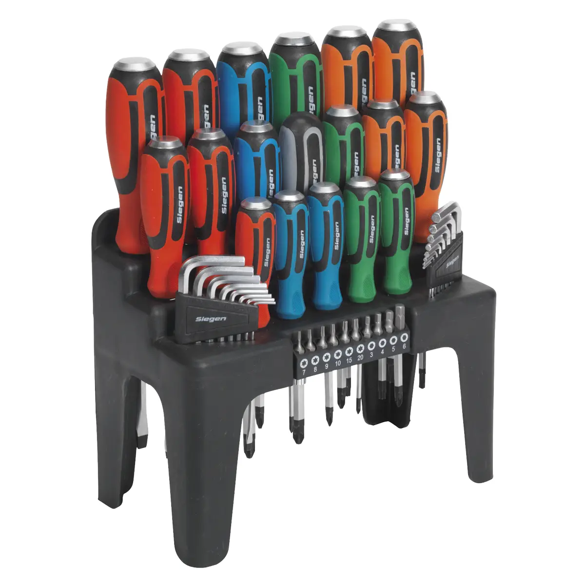 Siegen Hammer-Thru Screwdriver, Hex Key & Bit Set 44Pc S01106 1