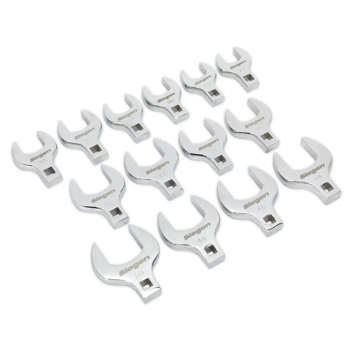 Siegen Crow's Foot Open End Spanner Set 1/2"Sq Drive 14Pc S01109 1