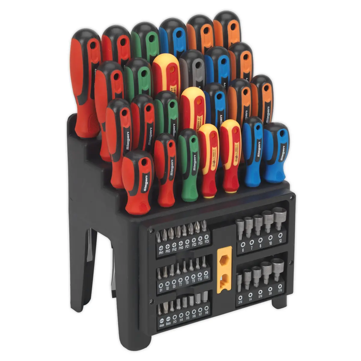 Siegen Screwdriver, Bit & Nut Driver Set 61Pc S01152 1