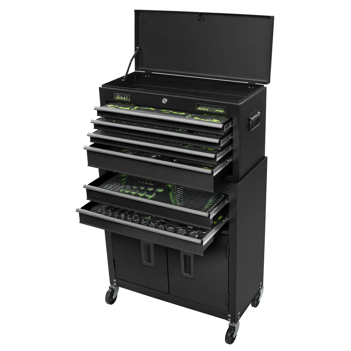 Siegen Topchest & Rollcab Combination 6 Drawer With 247Pc Tool Kit S01267 1
