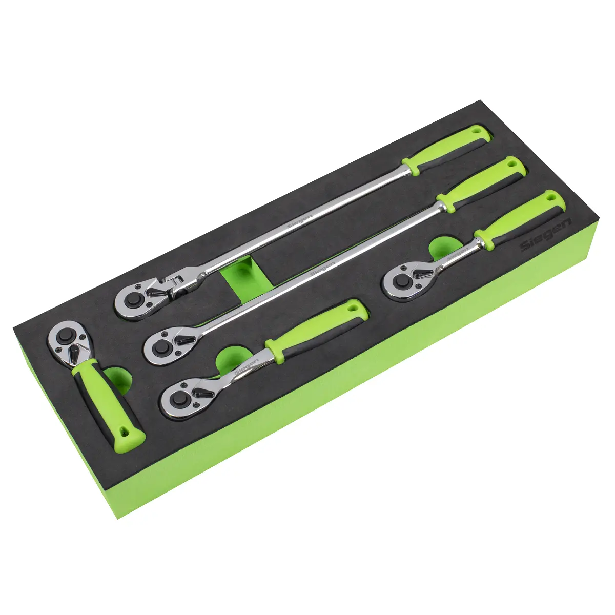 Siegen Ratchet Wrench Set 1/4"Sq 5Pc Drive Flip Reverse S01290 1
