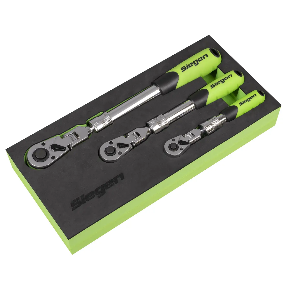 Siegen Extendable Flexi-Head Ratchet Wrench Set 3Pc S01297 1