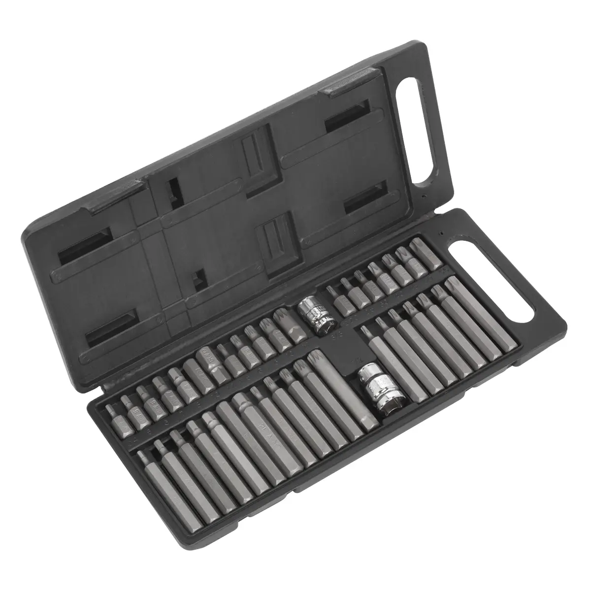 Siegen Trx-Star*/Hex/Spline Bit Set 3/8" & 1/2"Sq Drive 40Pc S0982 1