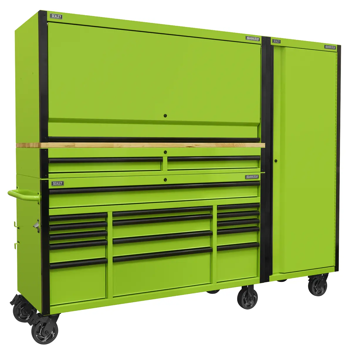 Superline Pro Superline Pro Black Edition Mobile Trolley With Wooden Worktop Hu… 1