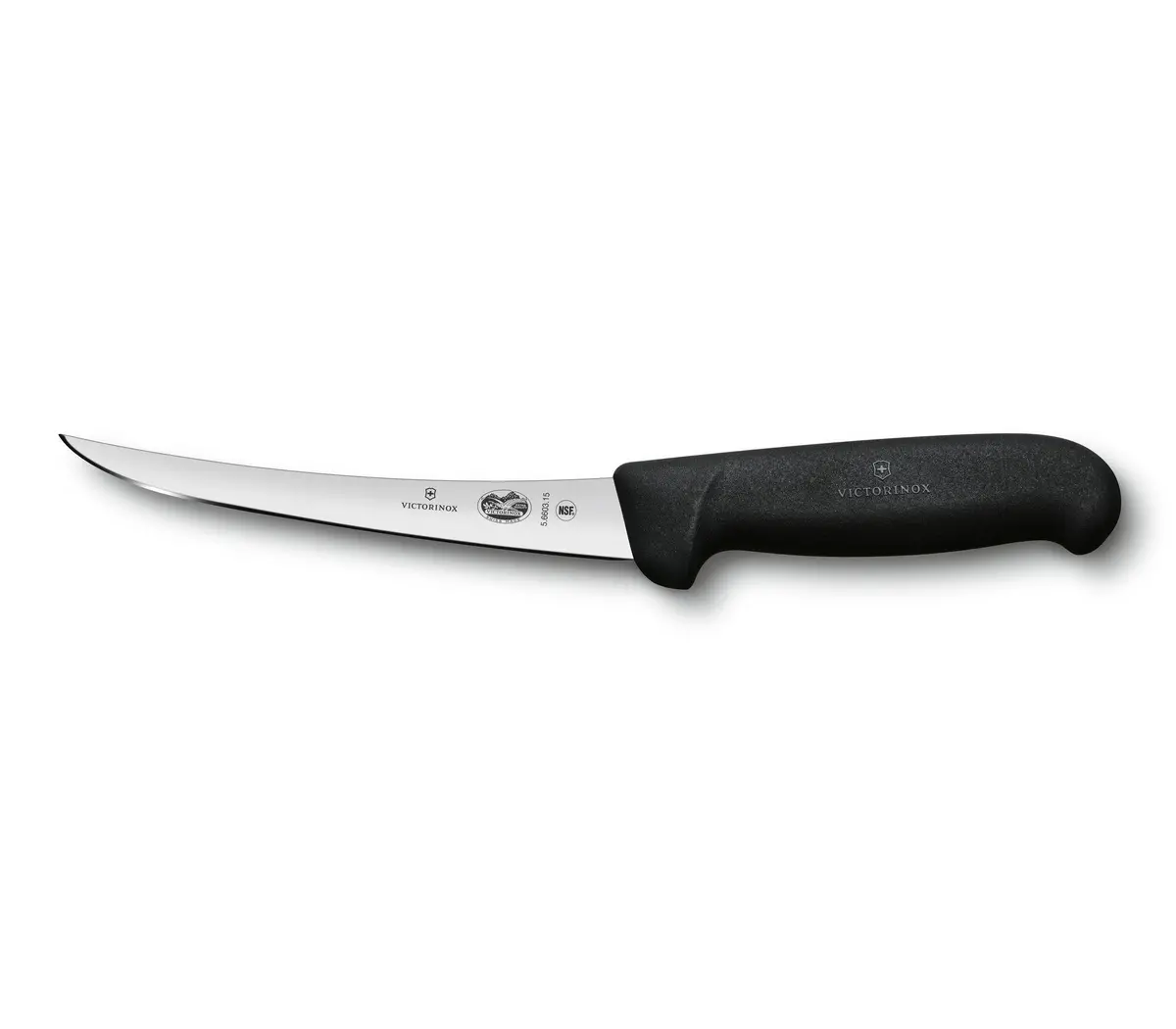 Victorinox  6'' Curved Boning Knife - Flexible Blade & Black Fibrox Handle 1