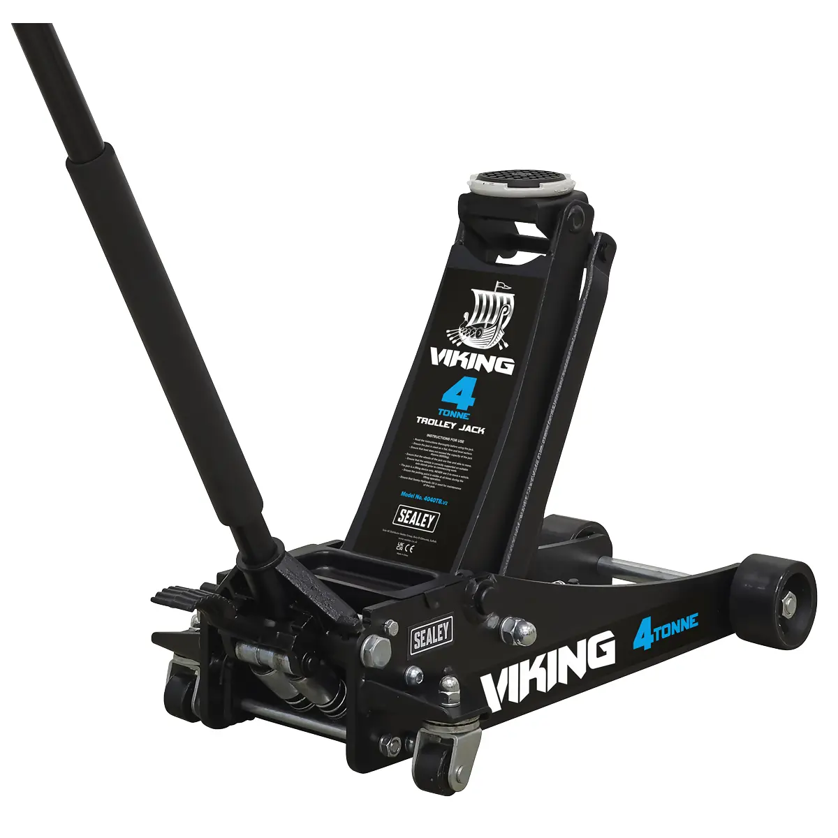 Viking Low Profile Professional Trolley Jack With Rocket Lift 4 Tonne 4040Tb 1