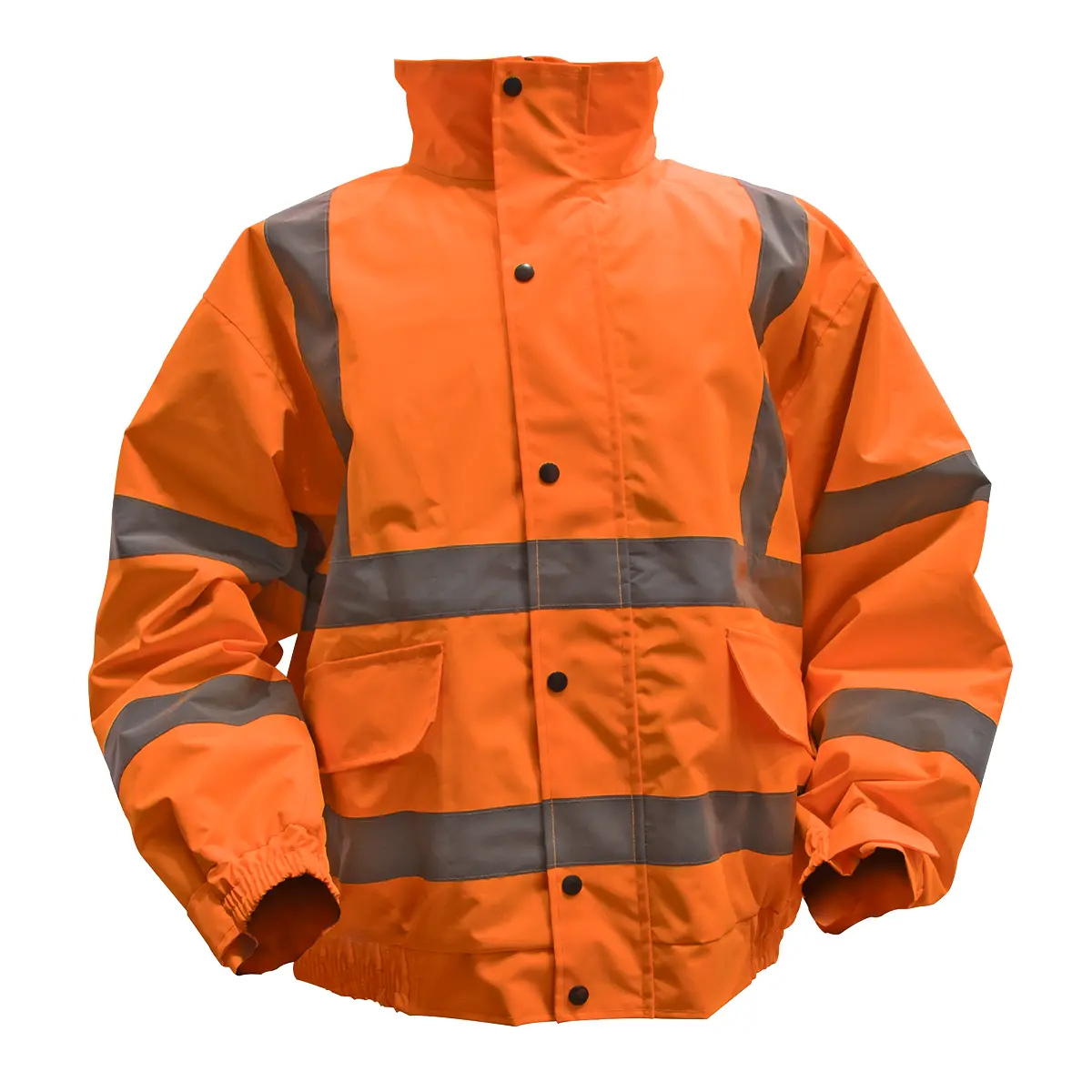 Worksafe® Hi-Vis Orange Jacket With Quilted Lining, Elasticated Waist & Cuffs - X-Large 802Xlo 1