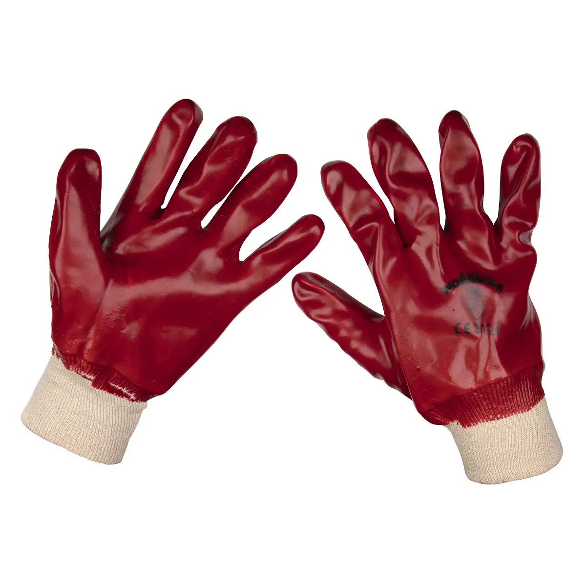 Worksafe® Pvc Knit Wrist Gloves, Large - Pair 9106L 1