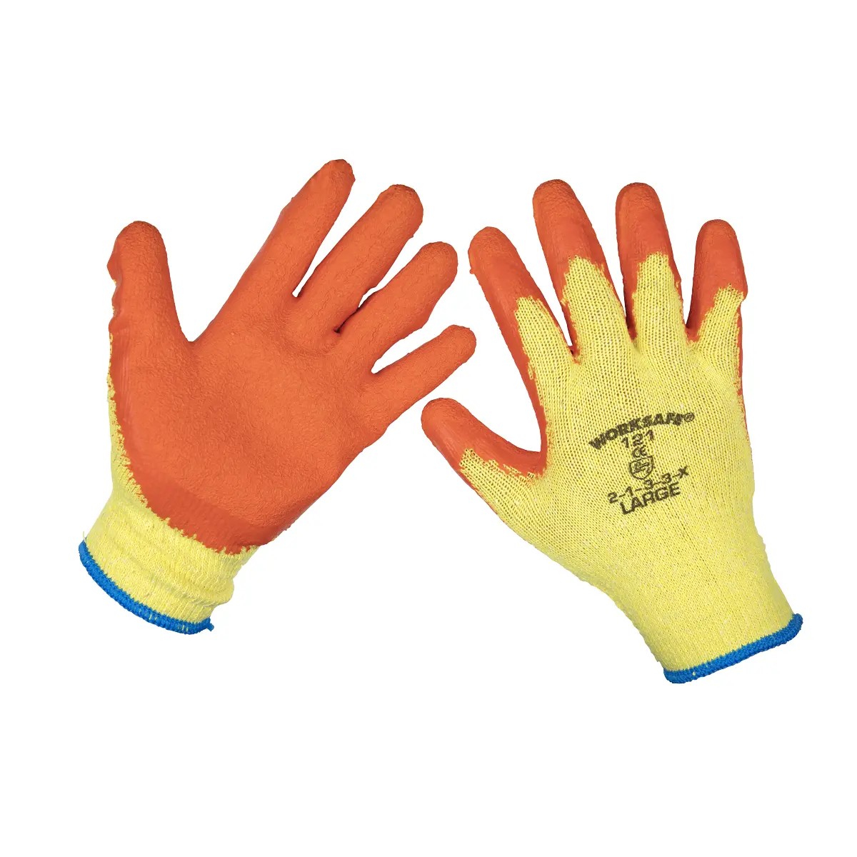 Worksafe® Super Grip Knitted Gloves With Latex Palm, Large - Pack Of 120 Pairs 9121L/B120 1
