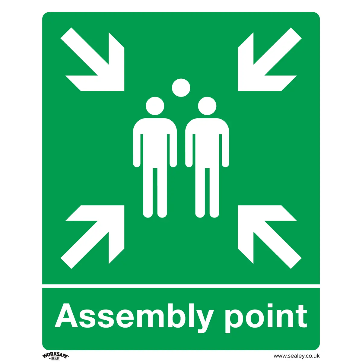 Worksafe® Assembly Point Safety Sign - Rigid Plastic Ss37p1 1