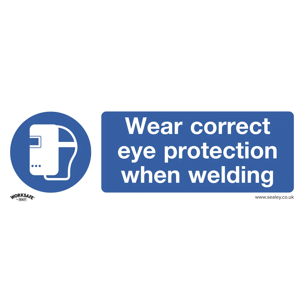 Worksafe® Wear Eye Protection When Welding Safety Sign - Self-Adhesive Vinyl Ss54v1 1