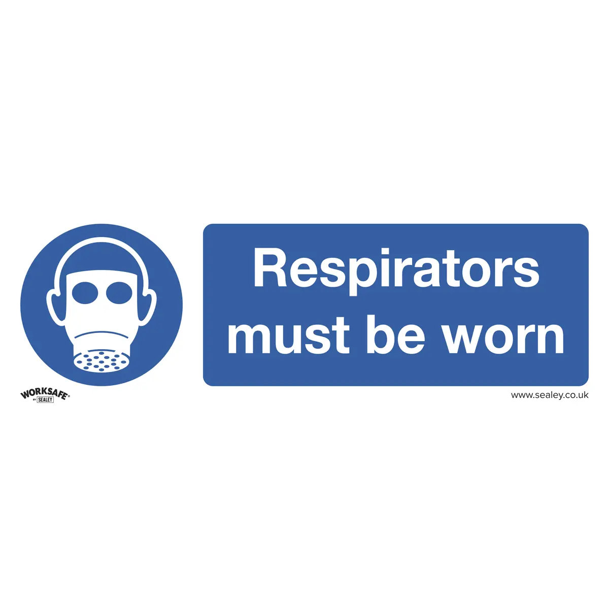 Worksafe® Respirators Must Be Worn Safety Sign - Rigid Plastic Ss56p1 1