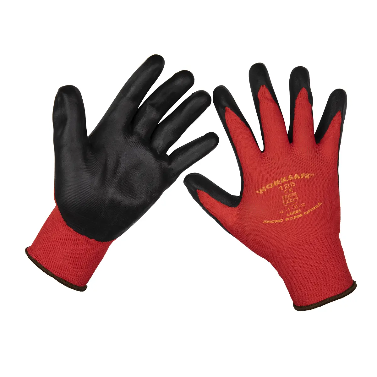 Worksafe® Nitrile Foam Gloves, Large - Pack Of 6 Pairs Tsp125l/6 1