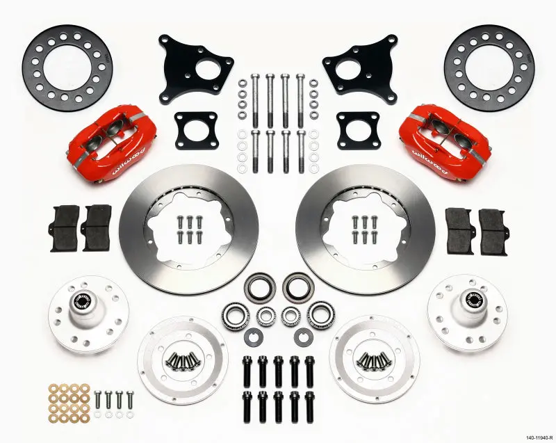 Wilwood Forged Dynalite 11″ Front Brake Kit For Amc Vehicles (1971–1976) – Red Calipers, No Bendix Brakes 1