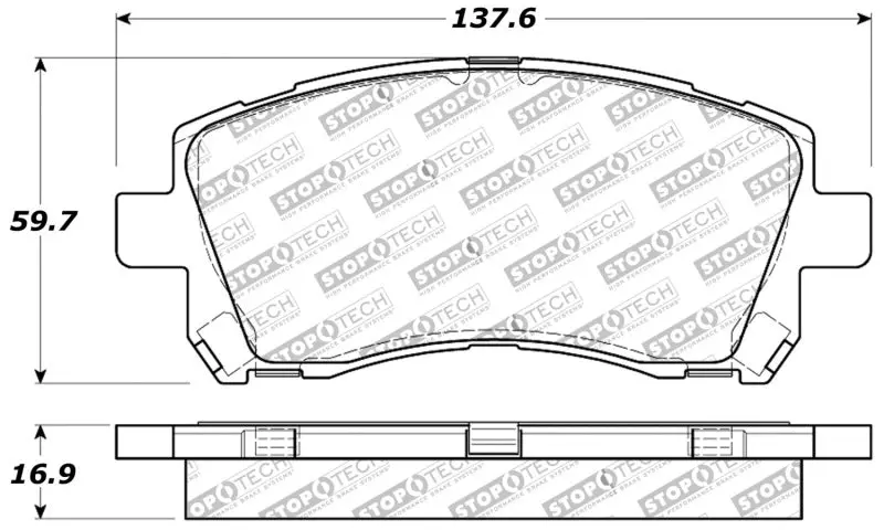 Stoptech Performance Front Brake Pads For 2002–2003 Subaru Wrx 1