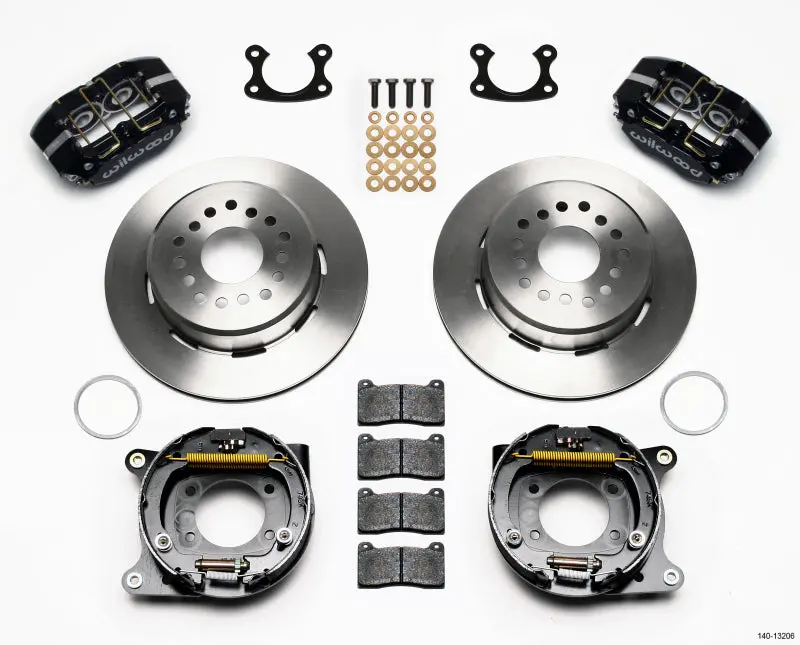 Wilwood Dynapro Dust Boot & Parking Brake Kit – Compact Design For Small-Ford Axles (2.50" Offset) 1