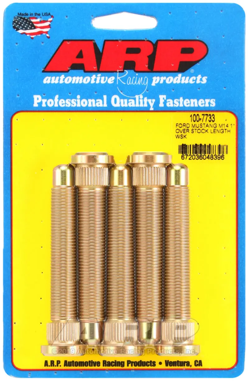 Arp Extended Wheel Stud Kit – M14X1.5, +1" Over Stock, For 2015 Ford Mustang 1