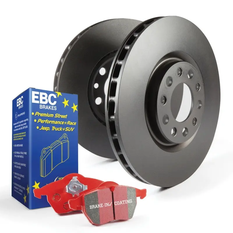 Ebc S12 High-Performance Brake Kit – Redstuff Pads + Rk Series Slotted Rotors 1