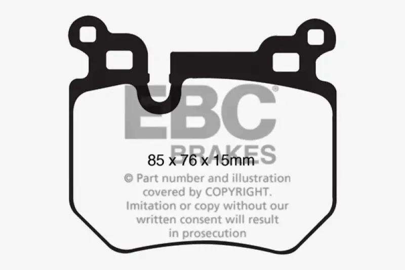 Ebc Redstuff Rear Brake Pads For 2008–2010 Bmw 135I 3.0L Twin-Turbo 1