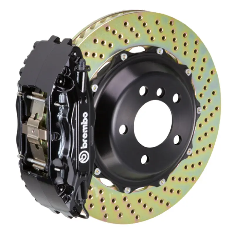 Brembo Gt Big Brake Kit For 2002–2006 Infiniti Q45 – Front, 4-Piston Calipers, Drilled 355X32Mm Two-Piece Rotors (Black) 1