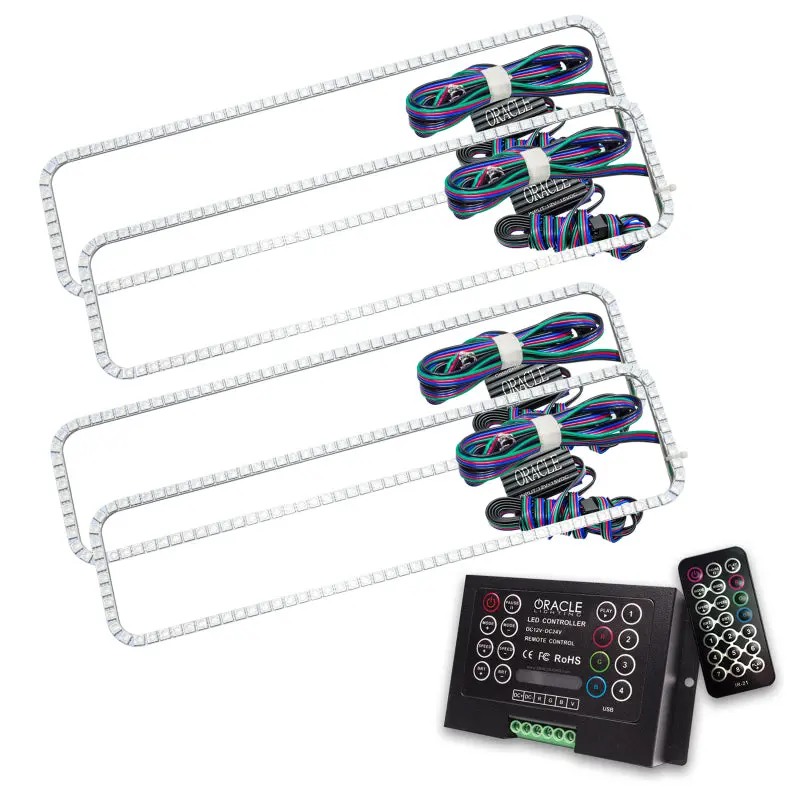 Oracle Lighting Dual Halo Headlight Kit For Chevrolet Suburban (1992–1999) – Colorshift With 2.0 Controller 1