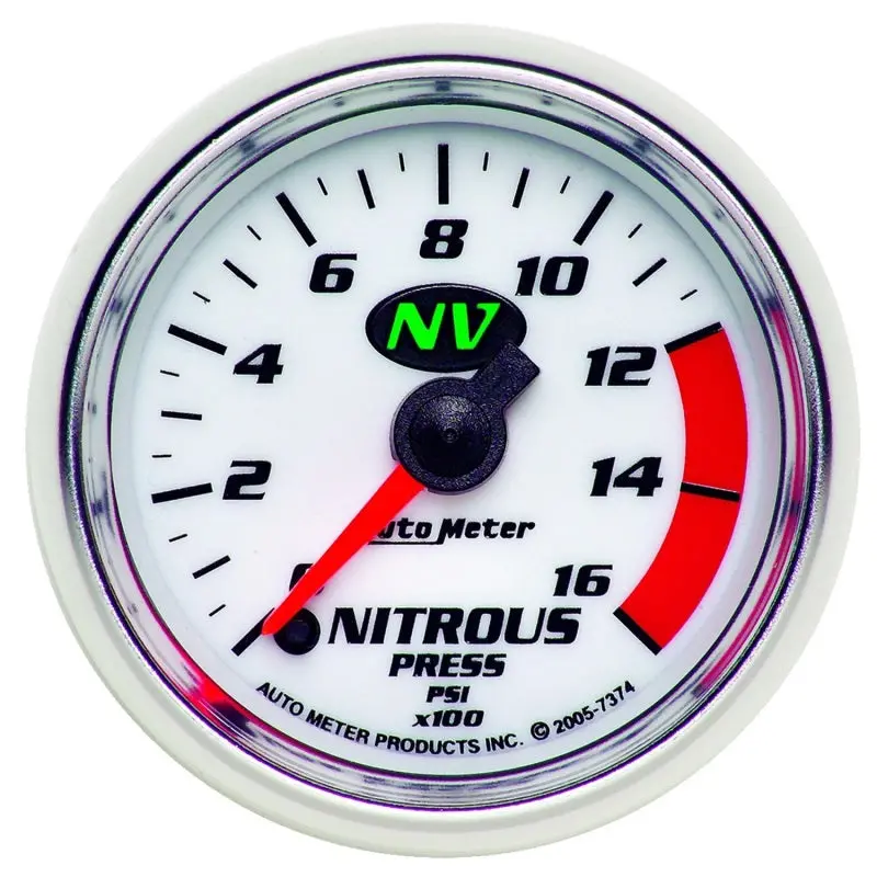 Autometer 2-1/16″ Digital Nitrous Pressure Gauge – 0–1600 Psi Full-Sweep Stepper Motor Display 1