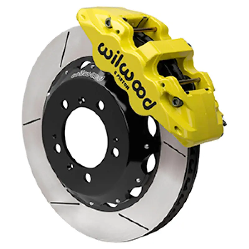 Wilwood Aero6 Front Brake Kit With Slotted Rotors For 1999–2012 Porsche 911 (996/997) – Yellow Finish 1