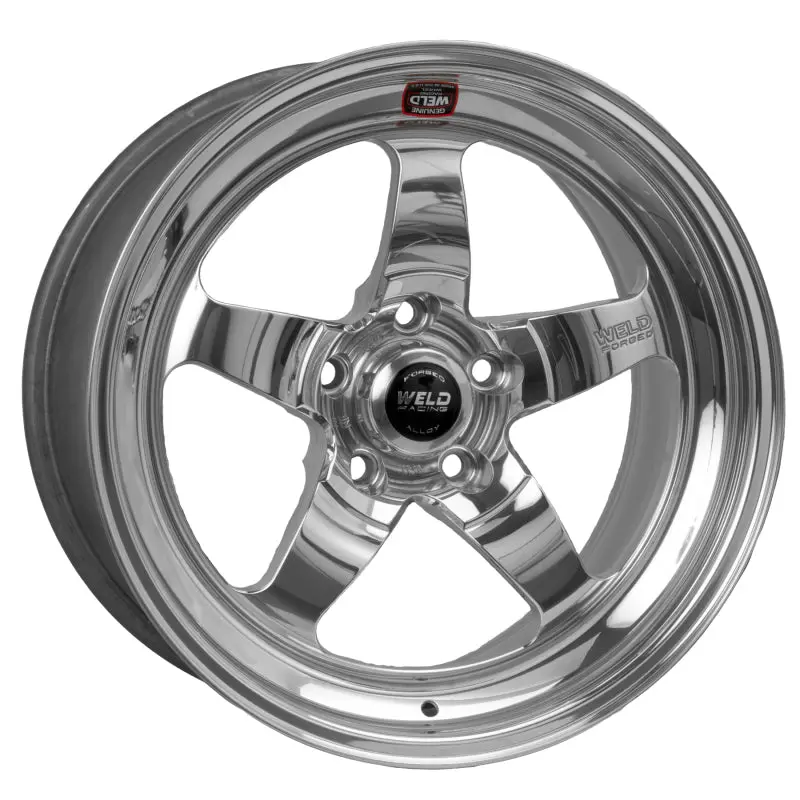 Weld S71 Polished Aluminum Wheel – 18X8, 5X4.75, 6.2In Backspace, Medium Pad, Non-Beadlock 1