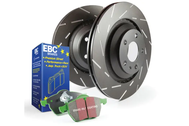 Ebc Greenstuff Brake Pad And Usr Drilled & Slotted Rotor Kit 1