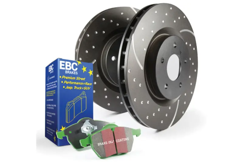 Ebc Greenstuff S3 Brake Kit: High-Performance Pads And Drilled & Grooved Rotors 1