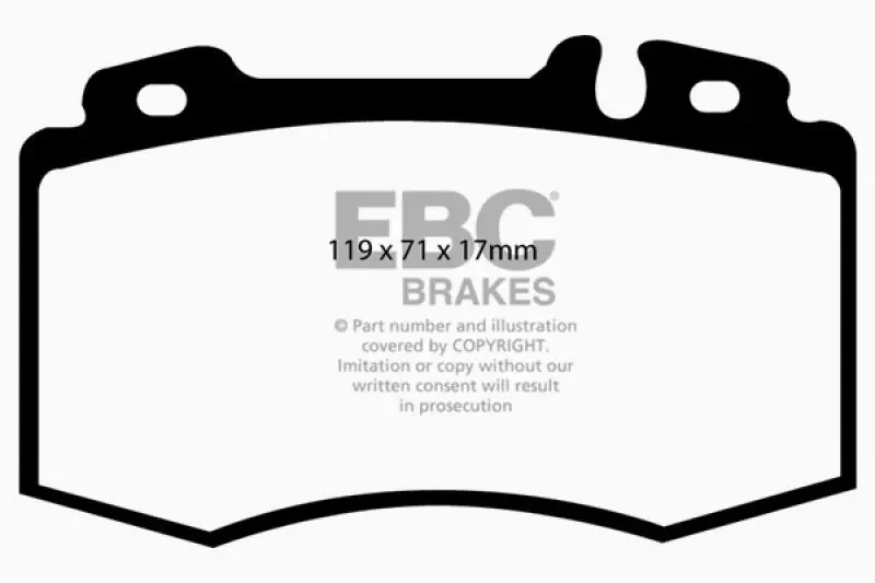 Ebc Redstuff Performance Front Brake Pads For 2002–2004 Mercedes-Benz C32 Amg (W203) 1