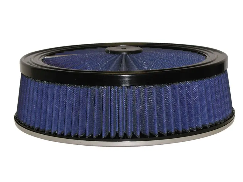Afe Magnumflow Racing Air Filter – Round, 14" Diameter X 4" Height, Black/Blue Design 1