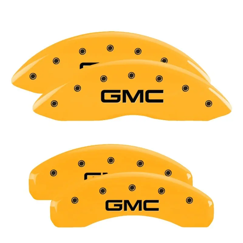 Mgp Engraved 4-Piston Caliper Covers – Yellow Finish With Black Char For 2007 Gmc Savana 1500 1