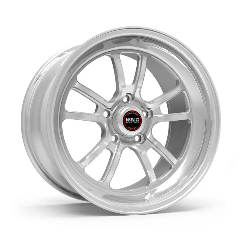 Weld S70 Rt-S Polished Aluminum Wheel – 18X9, 5X120.65, 5.7In Backspace, Dual-Finish Design 1