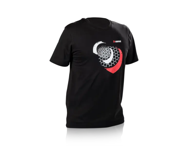 Akrapovič Lifestyle Mesh Crewneck T-Shirt – Black, Medium Size 1