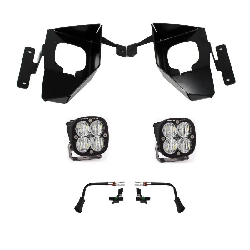 Baja Designs Squadron Sport Fog Light Pocket Kit With Amber Leds – For 2016–2018 Chevrolet Silverado 1