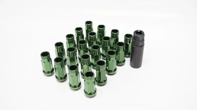 Wheel Mate Muteki Sr48 Dark Green Open-End Lug Nuts – 12X1.25 Thread, 48Mm Length 1