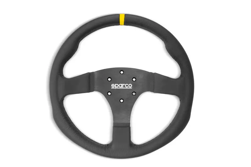 Sparco R330B Leather Racing Steering Wheel With Integrated Button Controls 1