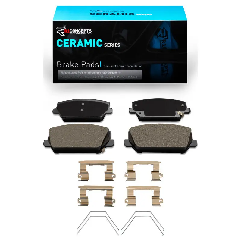 R1 Ceramic Front Brake Pad & Hardware Kit For 2018–2022 Hyundai Veloster N 1