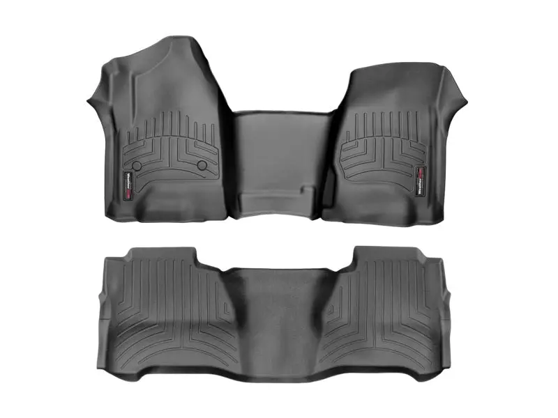 Weathertech Floorliners For 2018+ Toyota Tacoma – Front & Rear, Black, Manual Transmission, Double/Access Cab 1