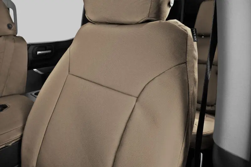 Covercraft Endura Precisionfit Seat Covers For 2019–2024 Dodge Ram – Tan Front Row 1