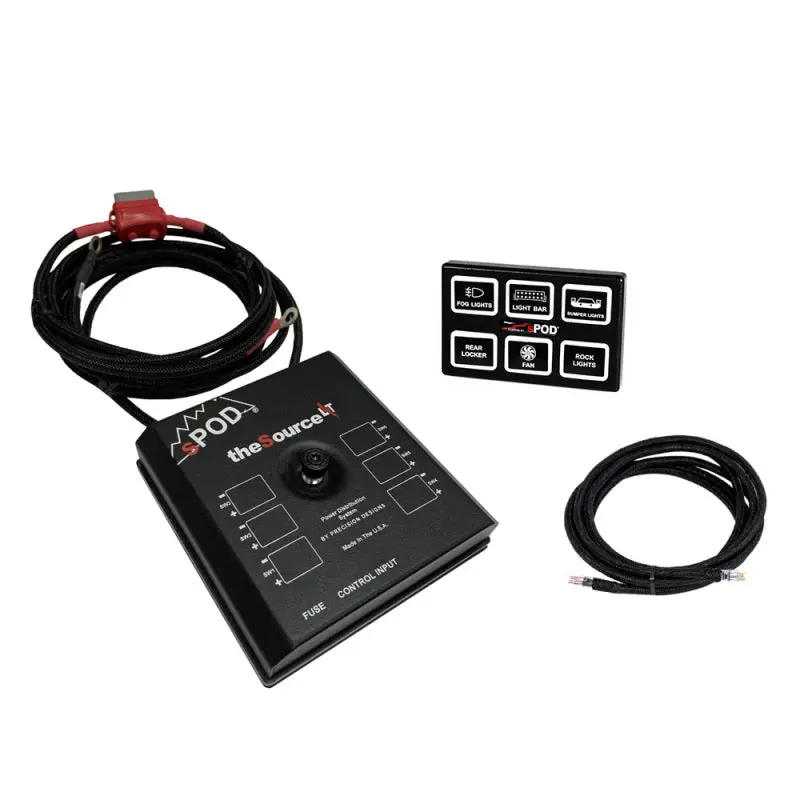 Spod Sourcelt Power Distribution Module With Mini6 Controller And 36-Inch Battery Cables 1