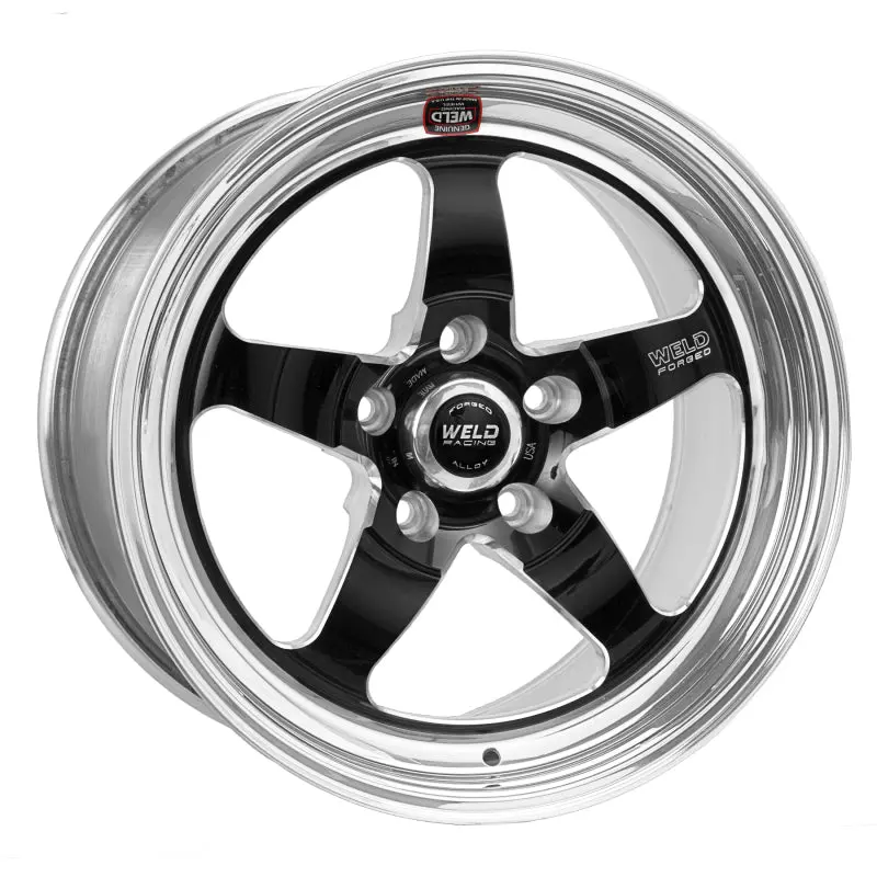 Weld S71 Black High-Pad Wheel – 18X12.5In, 5X4.75 Bolt Pattern, 6.1In Backspace, Non-Beadlock 1
