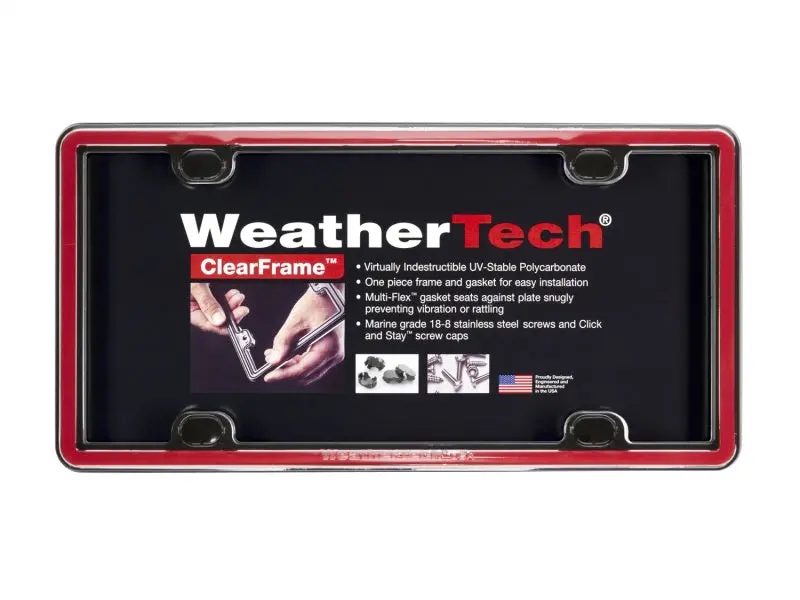 Weathertech Clearframe Windshield Trim Kit – Red Accent 1