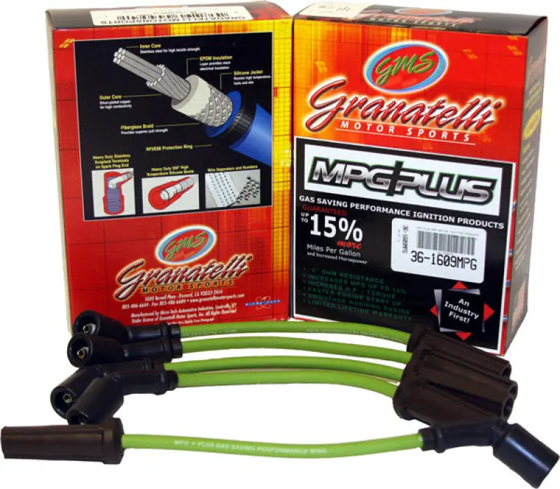 Granatelli Mpg Plus Ignition Wire Set – Low-Resistance Performance Cables For 1983–1987 Mazda 626 4-Cylinder 2.0L 1
