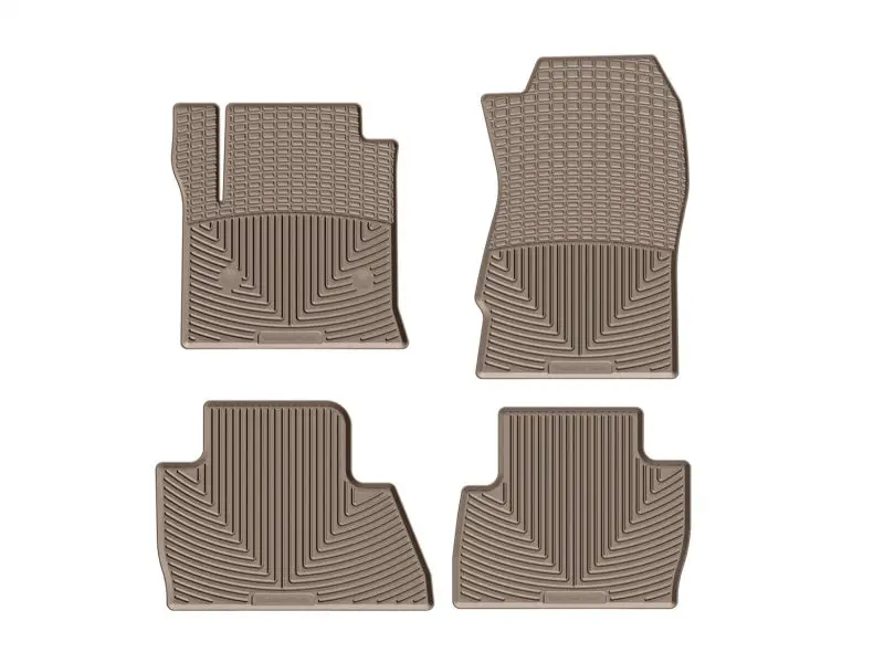 Wt Premium Front Floor Mats – Durable Rubber, Tan Color, Universal Fit 1